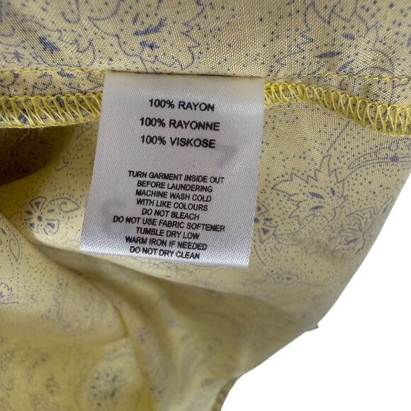 NWT Noble Outfitters XS Shirt Yellow Paisley Peasant Blouse Folklore Lace 21007 - Picture 8 of 16